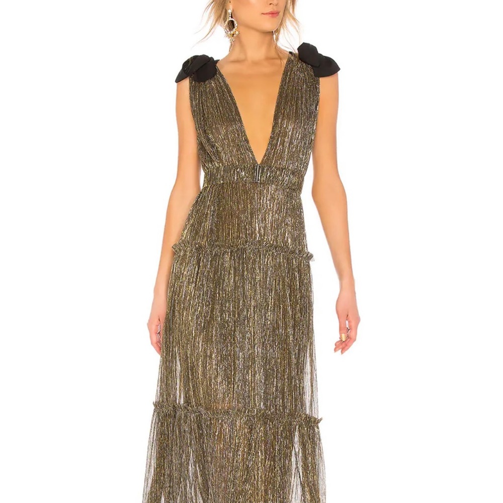 Sabina Musayev Ray Dress in Gold